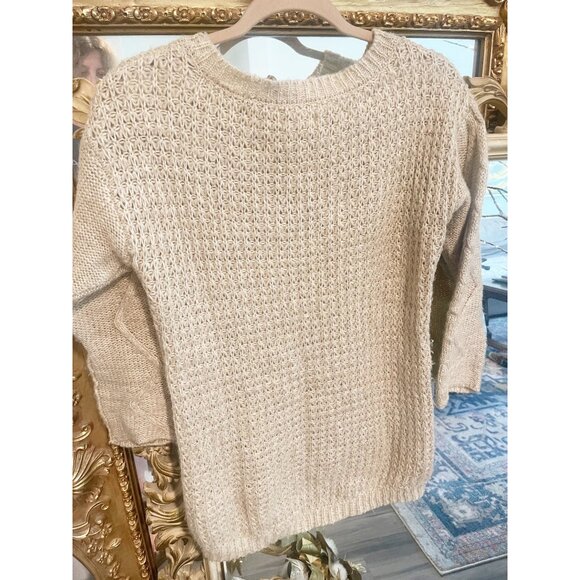 JJ Basics Cable-Waffle Knit Pull Over Sweater SZ S - Picture 4 of 9